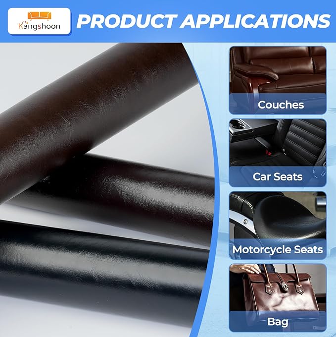 Leather Repair Patches, 3.5X79 Inch Self-Adhesive Leather Repair Tape, Stretch