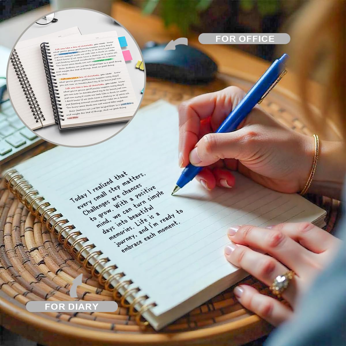 ZXAZXA 8.3x5.5 inch Spiral Notebooks for Work 160 Pages The Office Spiral Notebook Funny Boss Day Office Gag Work Gift for Women Men Supervisor Boss Team Manger Director