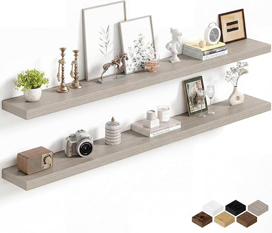 Fun Memories 67Inch Long Floating Shelves, 8 Inch Deep Shelves