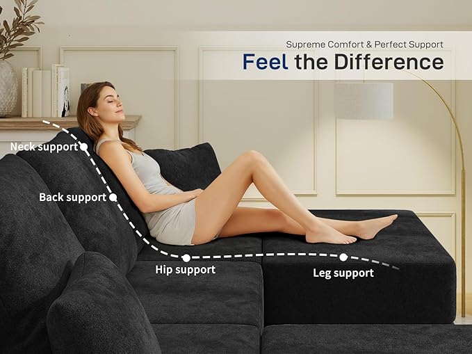 Cloud Modular Sectional Sofa, Comfy Boneless Couch
