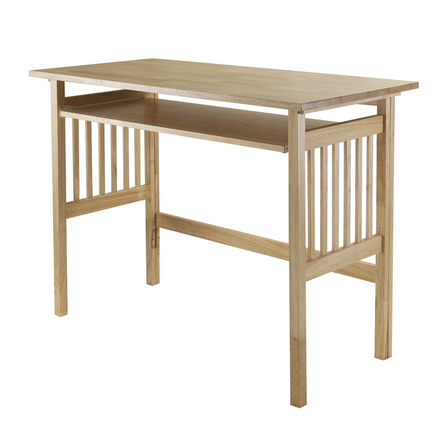 Winsome Mission Folding Computer Desk, 30" in Beechwood, Modern Fold Away Work Table for Home Office, Bedroom, PC Gaming Desk, Compact & Convenient Furniture for Small Spaces