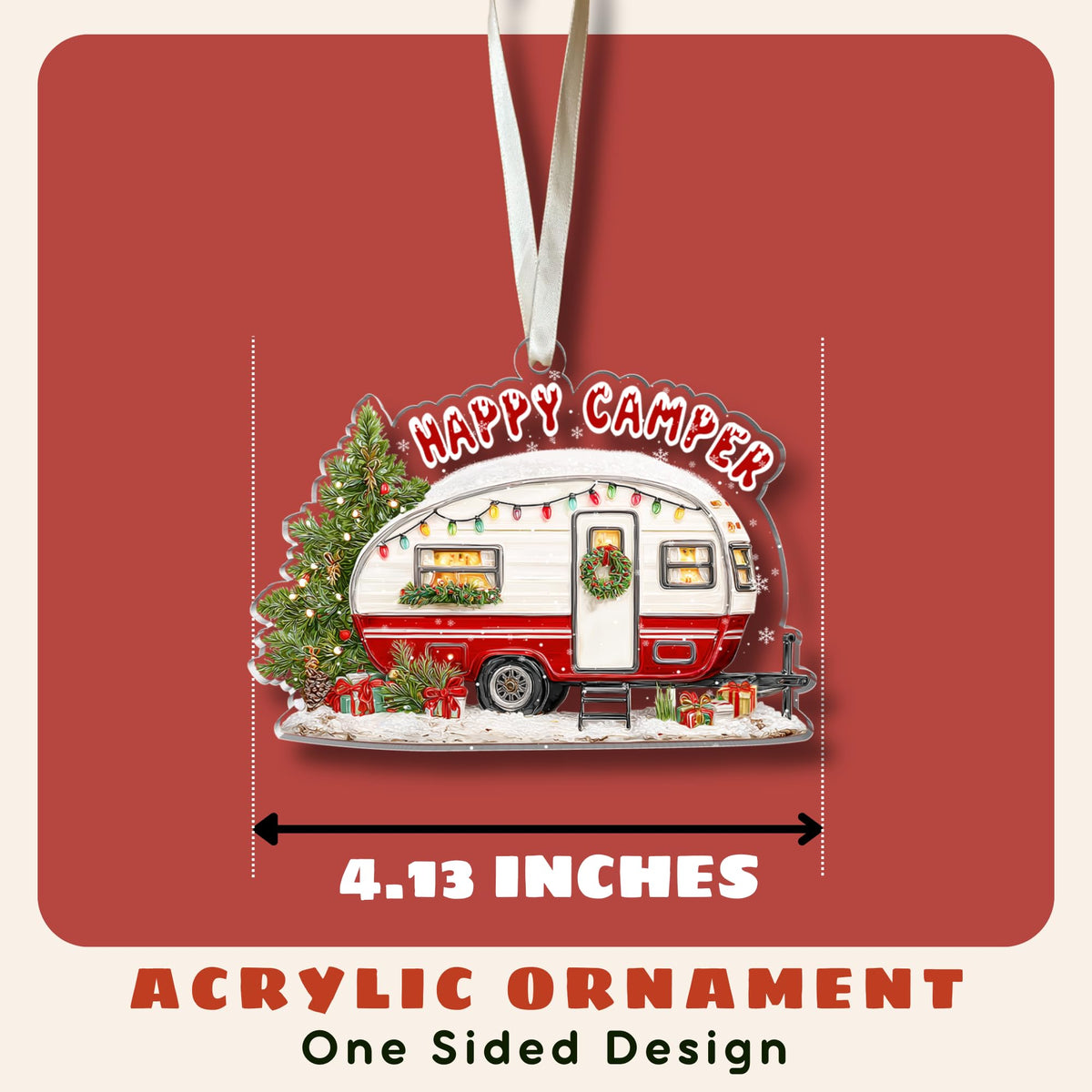 TUMSHANIP Camping Ornament - Camping Christmas Ornaments, Camper Ornaments for Christmas Tree - Camping Gifts for Friends, Couples, Women - Campers Gifts - Acrylic Ornament 2025