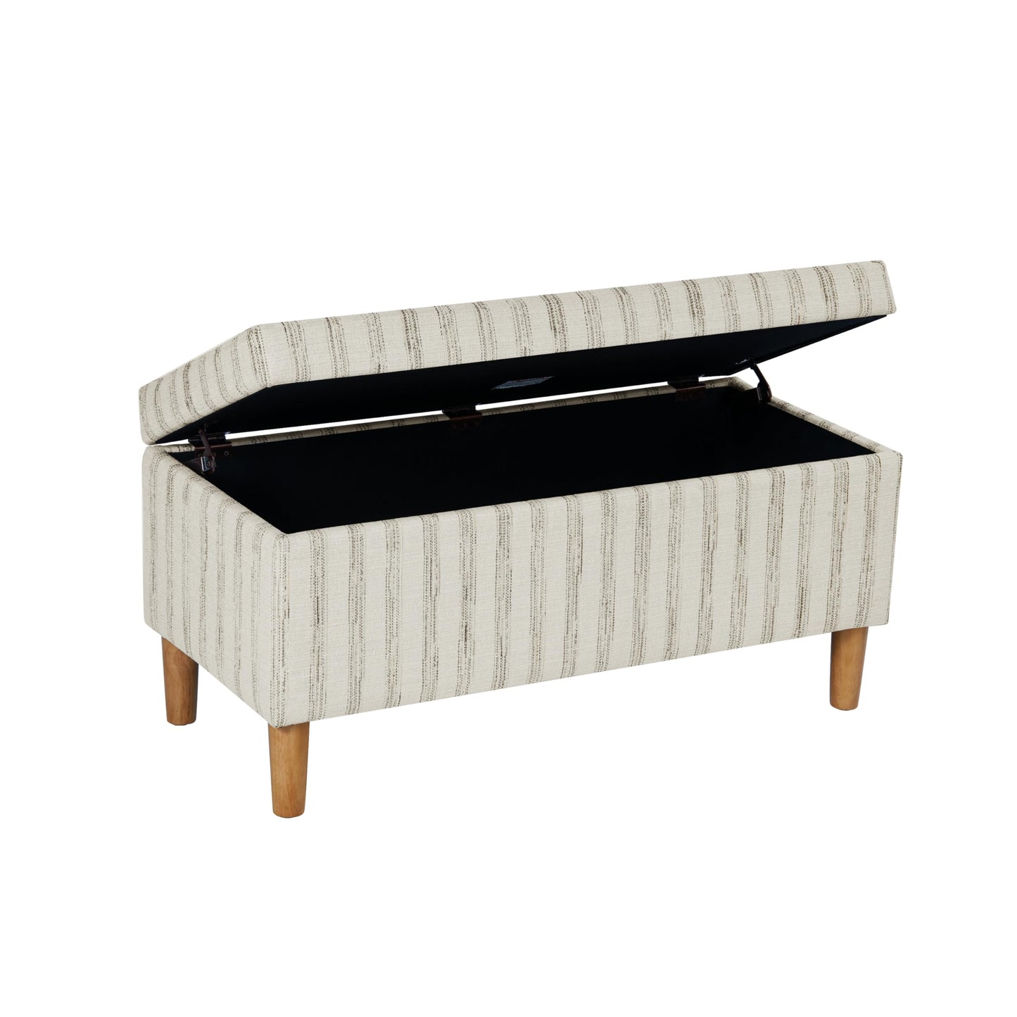 HomePop Malmo 36" Storage Bench - Gray & Cream Stripe