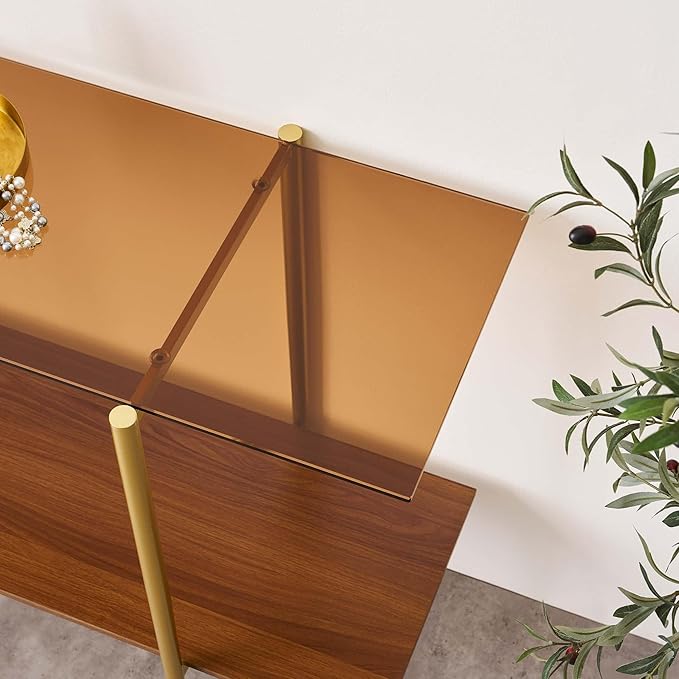 LumFurn Extra Large Glass Console Table