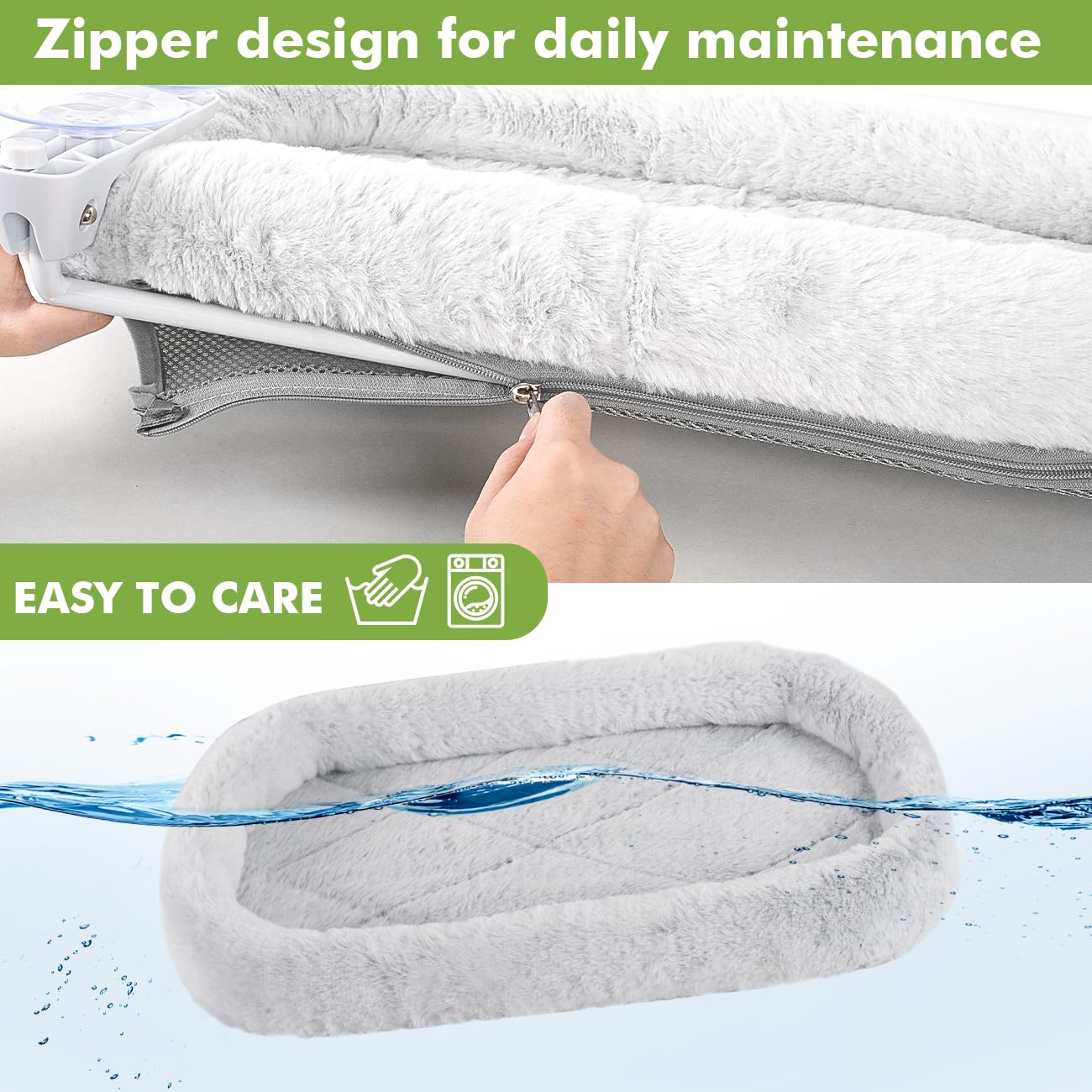 Zoratoo 2PC Cat Window Perch with Bolster Foldable Cat Hammock Cushion Bed for Window with Metal Frame, Large Suction Cups Cordless Window Resting Seat for Indoor Cats (Cushion Bed, 2PC)