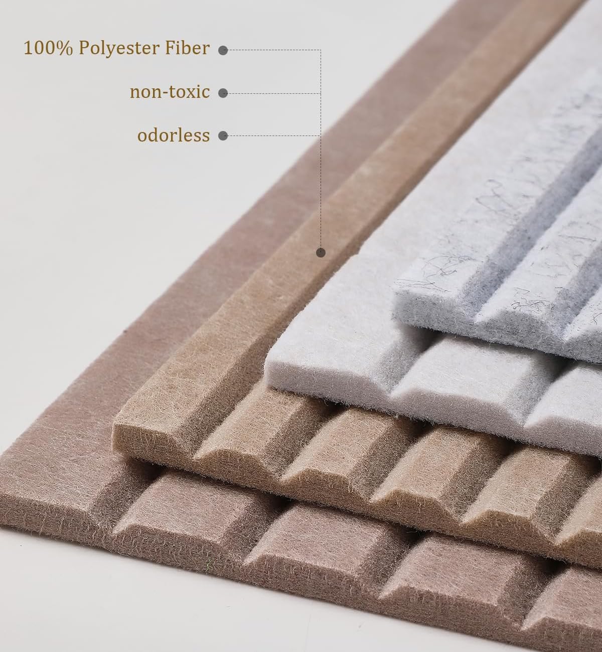 Felt Bulletin Board 36"x 24"-6 Felt Tiles Cork Board Wall Panels Home Office Wall Fabric Pin Board for Classroom/Kids Art Display/Photo Picture Wall/Acoustic,Self-Adhesive,Light Grey