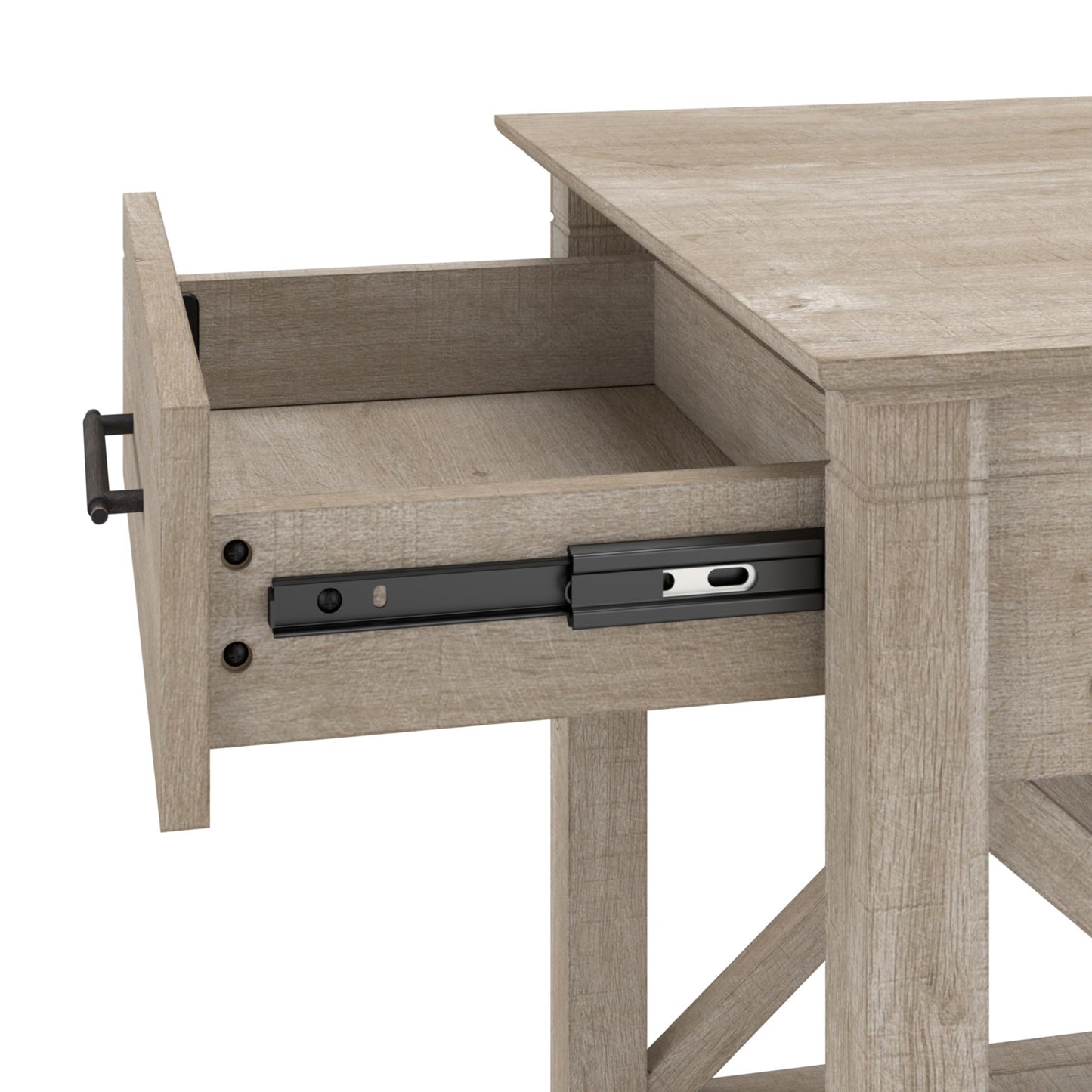 Bush Home Key West Coffee Table with Storage in Washed Gray