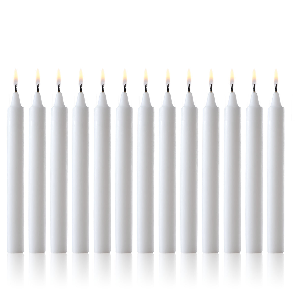 PARNOO 8" White Unscented Tapered Candles, 40 Pcs 7-Hour Long Burn Time, Dripless & No Soot - Hand-Dipped Tall Candles for Weddings, Dinners, Parties, & Special Occasions