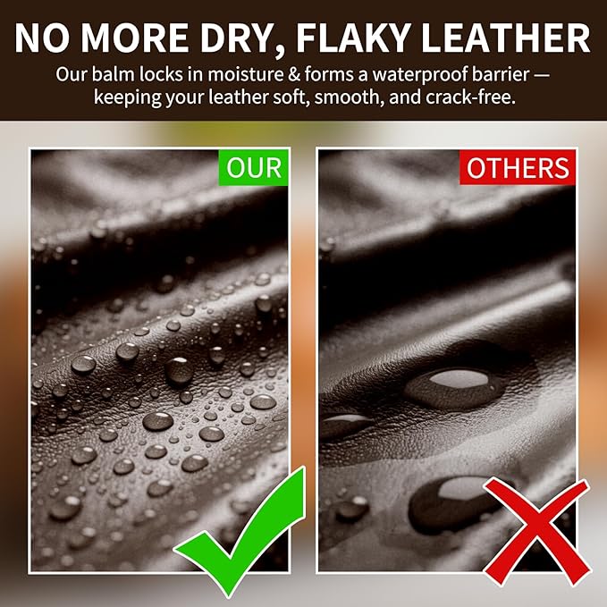 Leather Recoloring Balm and Scratch Repair Kit, Dark Brown Leather Restorer