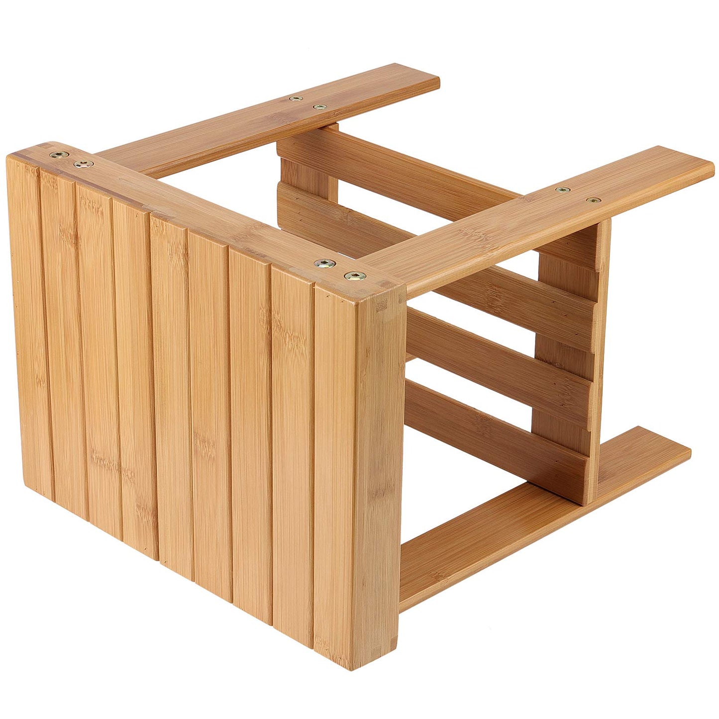 ZEONHAK 2 Pack Bamboo Step Stool, Bamboo Shower Bench, Wooden Shower Foot Stool for Home, Garden, Living Room, Kitchen, Bathroom, Bedroom