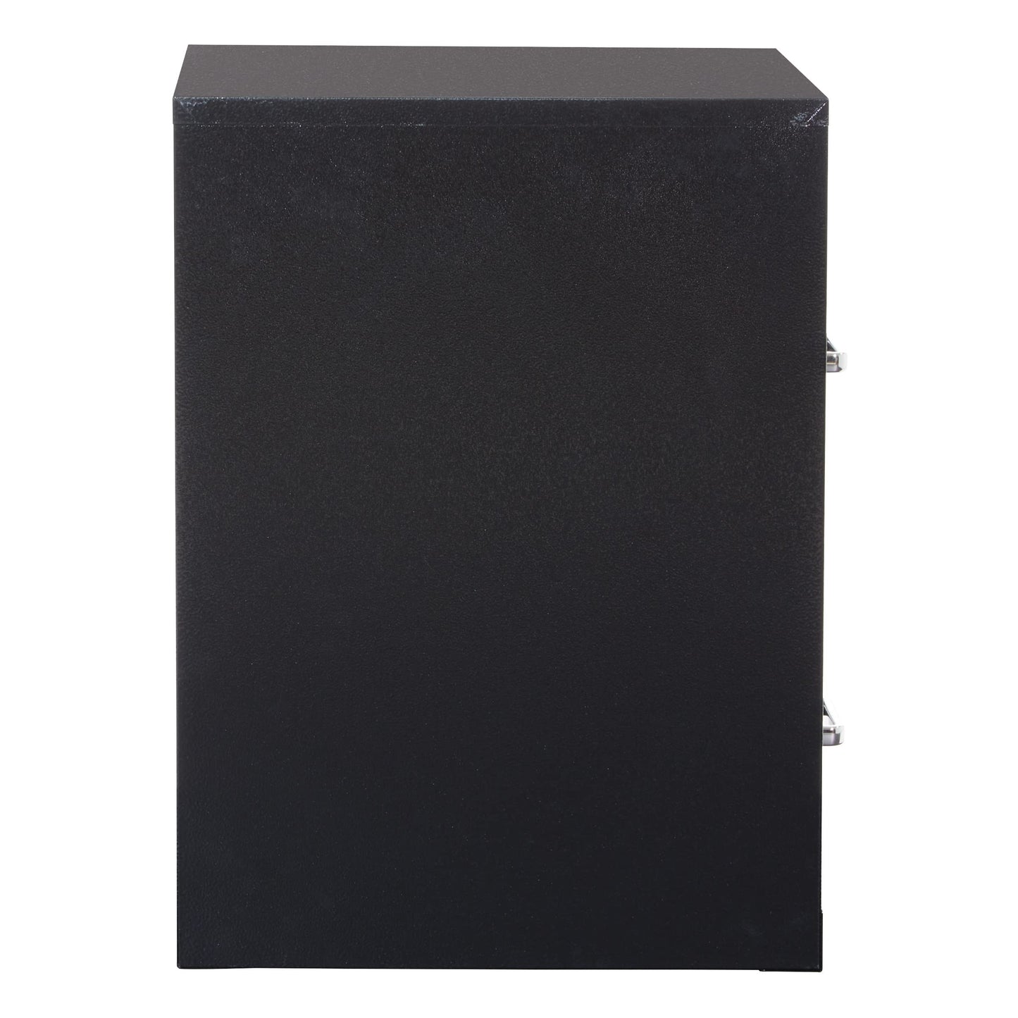 OSP Home Furnishings 2 Drawer Locking Metal File Cabinet, Black