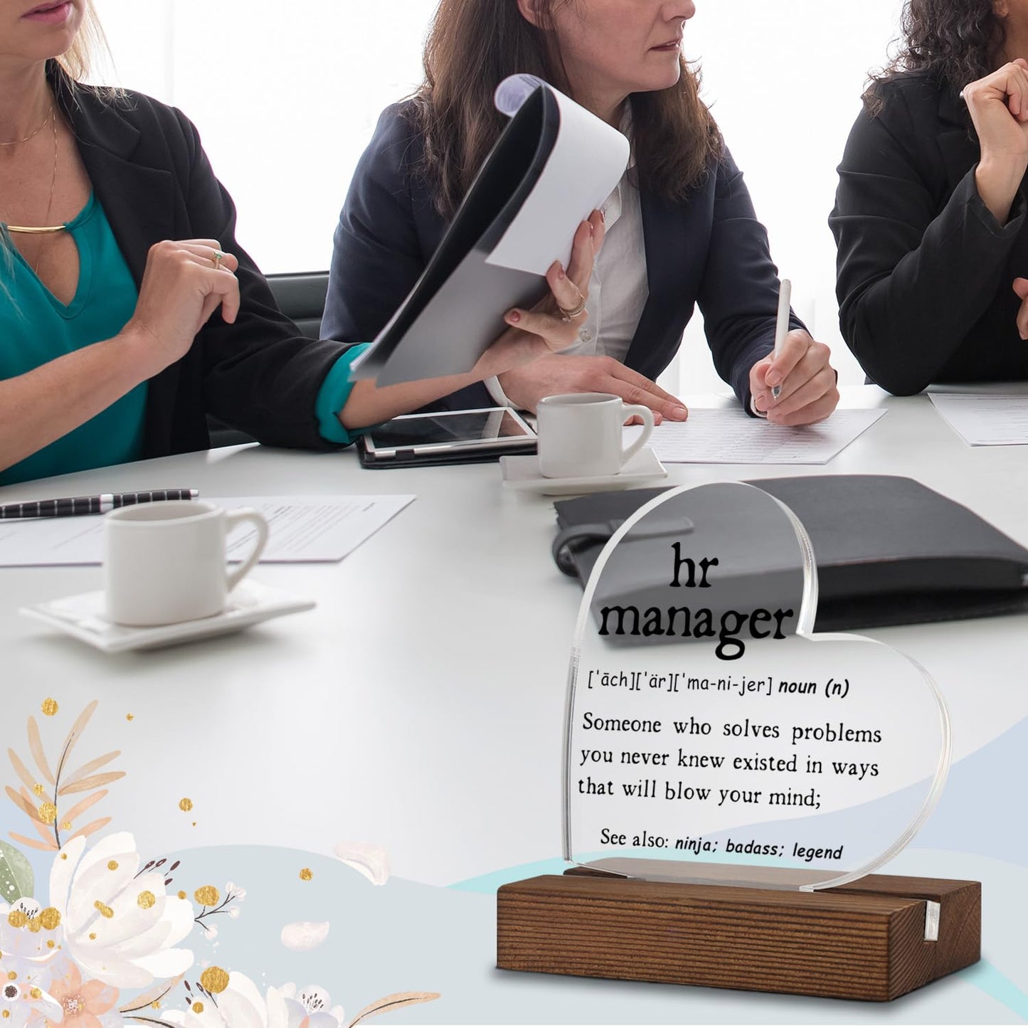 HR Manager Gifts, Human Resources Manager Gifts, Funny HR Manager Gifts, Funny HR Gifts, HR Humor Gifts, HR Office Decor, HR Gifts for Coworkers Women Manager Desk Decorative Sign GHH3