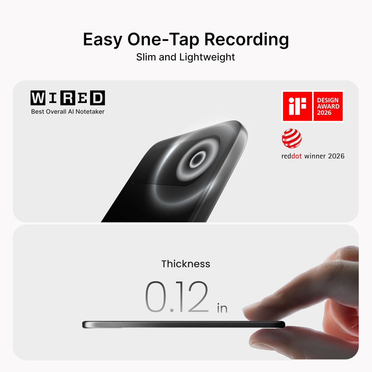 Comulytic Note Pro AI Voice Recorder, Unlimited Transcribe & Summarize, One Tap Recording Device with AI Note Taking, Support 113 Languages, 64GB, Audio Recorder for Calls, Meetings, Lectures, Orange