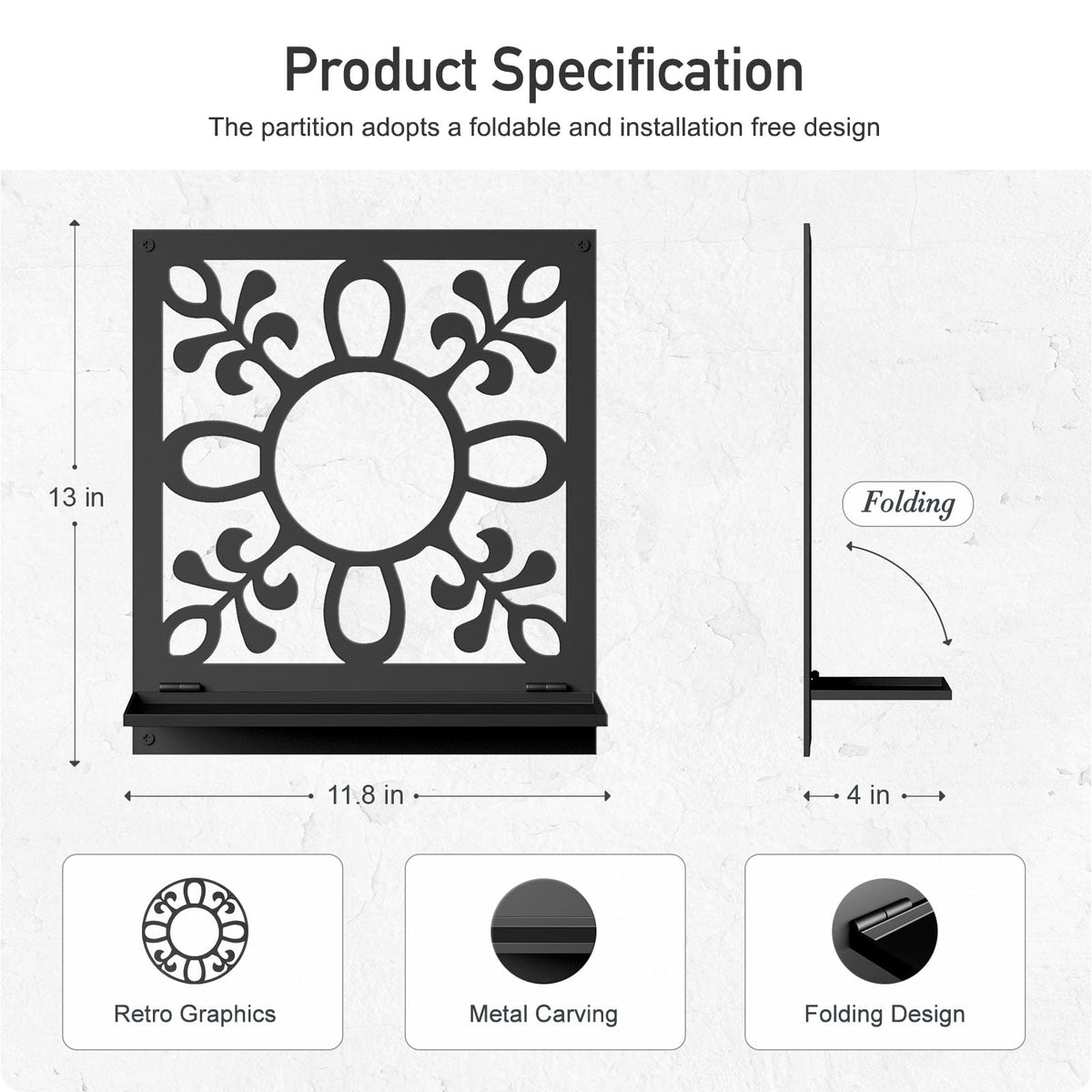 Candle Wall Sconce, Retro Wall Hanging, Farmhouse Wall Art for Living Room Bedroom Bathroom (2 Pack 11.8 x 13 in)