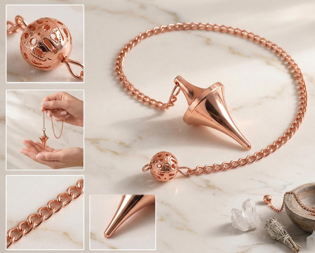 Myhealingworld UFO Design Copper Pendulum for Reiki Healing, Dowsing & Chakra Balancing – Space Ship Style Divination Tool for Meditation & Energy Cleansing