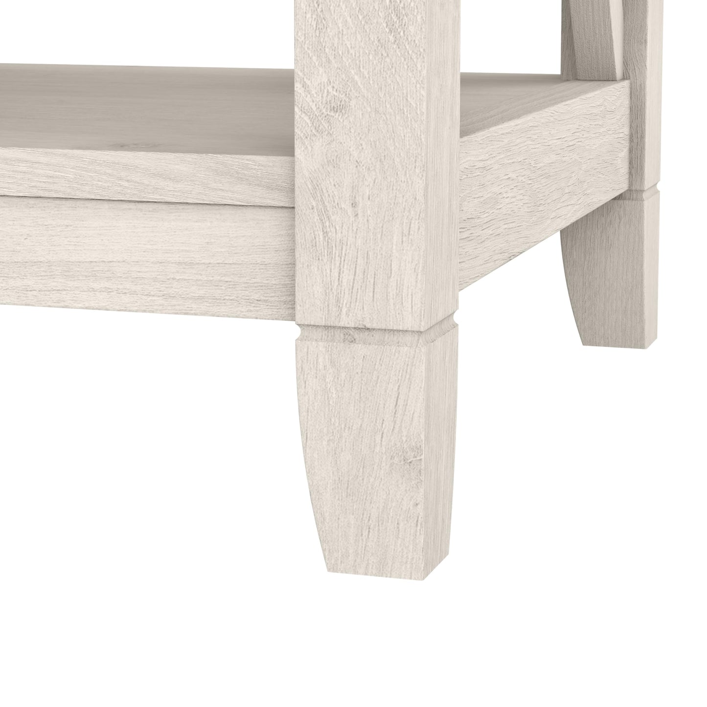Bush Home Key West Coffee Table with Storage in Linen White Oak