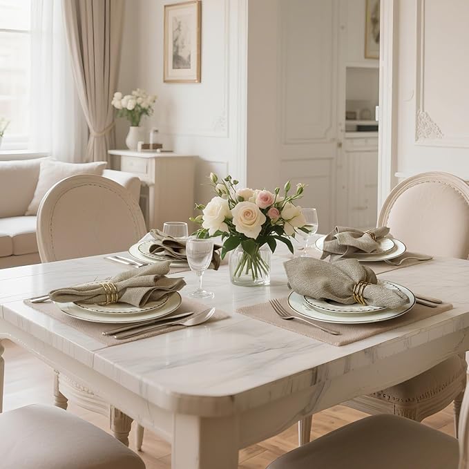 BALCONY & FALCON Cloth Napkins Set of 12 Washable Linen Napkins Absorbent