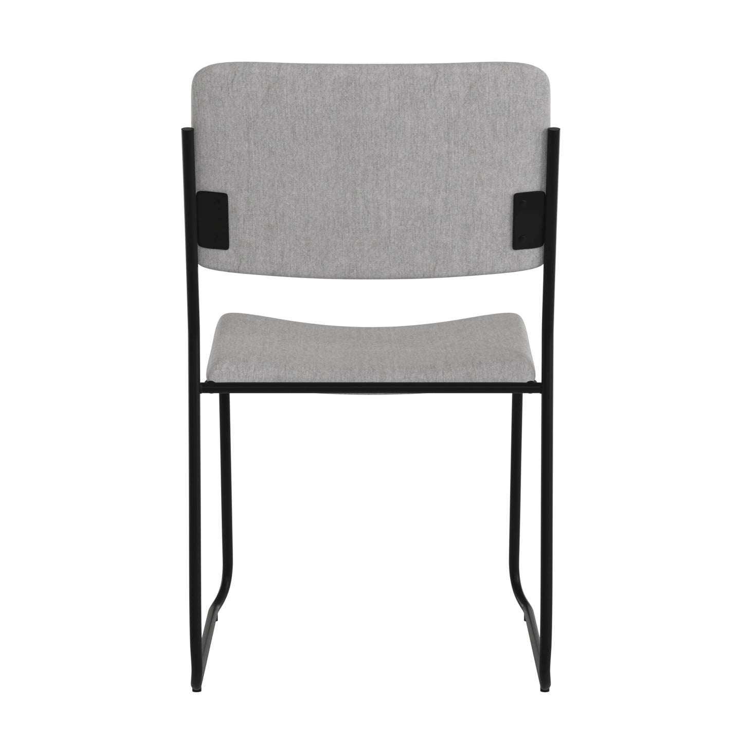Flash Furniture HERCULES Series 500 lb. Capacity High Density Gray Fabric Stacking Chair with Sled Base