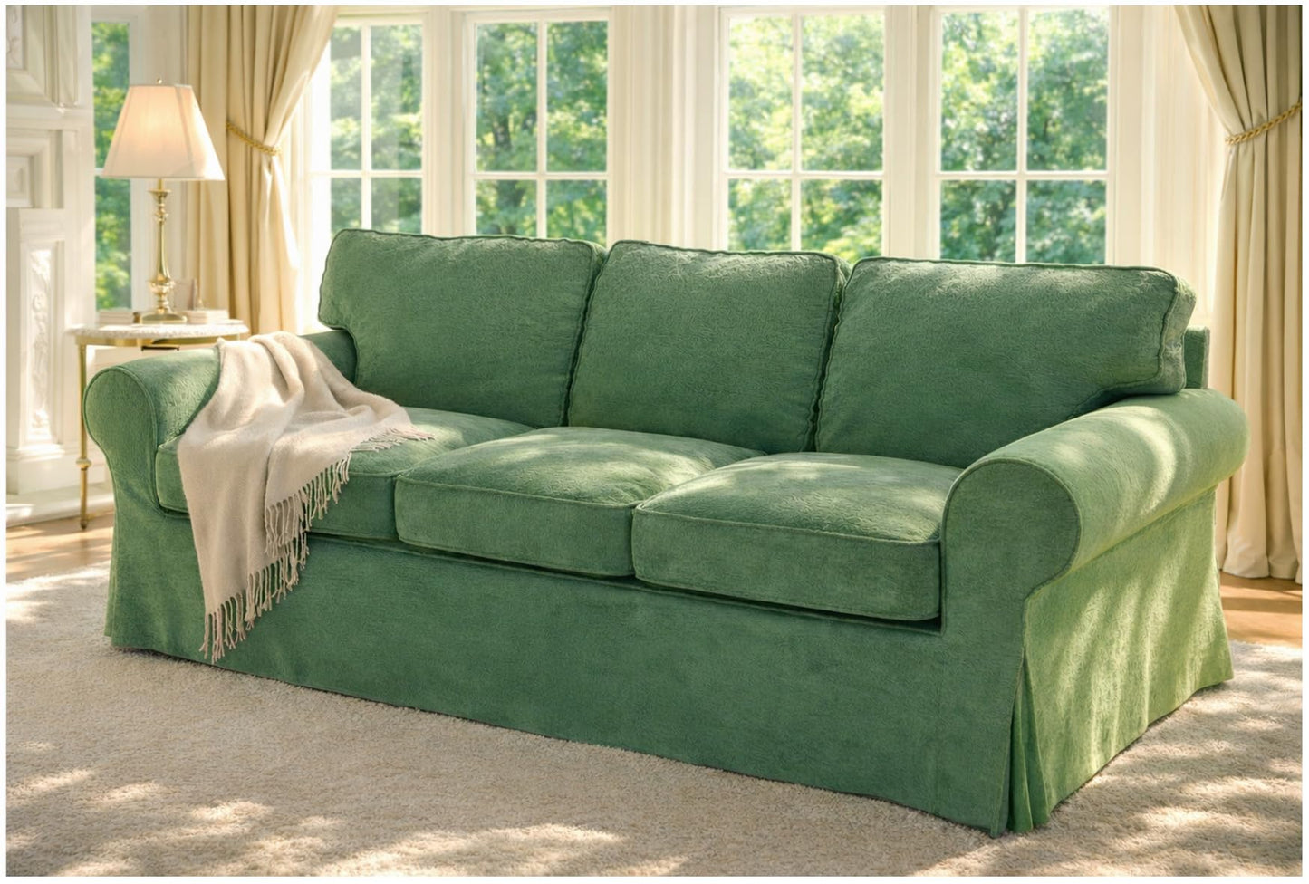 Heavy Velvet UPPLAND Sofa Cover Compatible with IKEA 3 Seat Sofa Slipcover