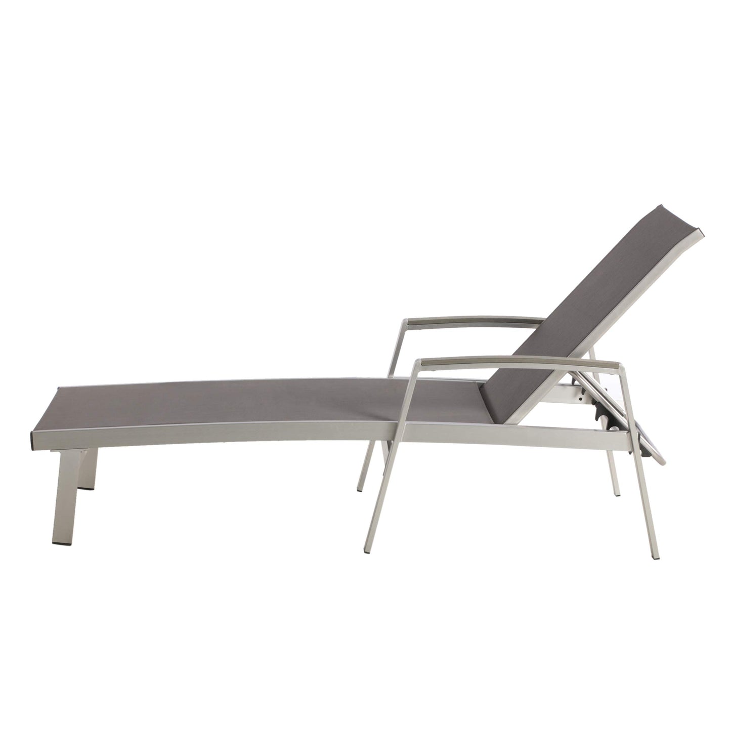 Christopher Knight Home Joy Outdoor Mesh and Aluminum Chaise Lounge (Set of 4), Gray