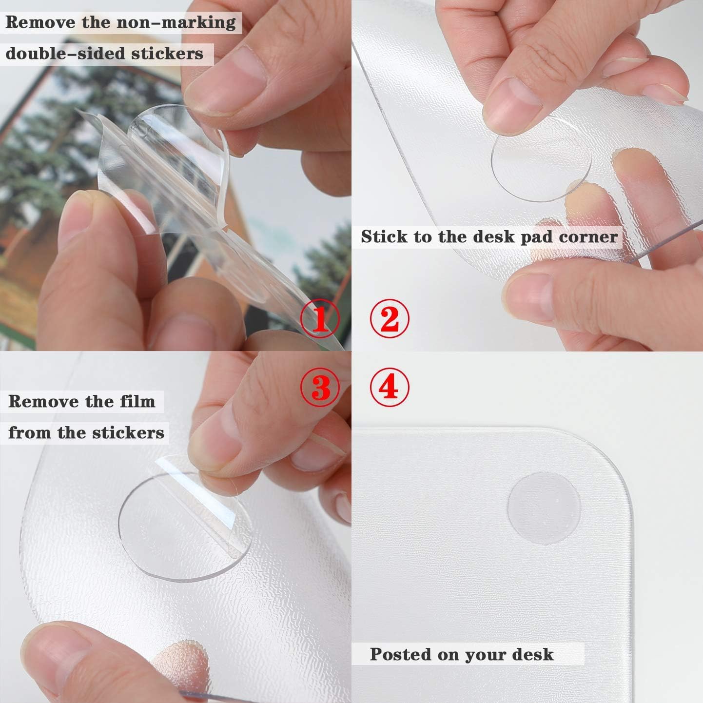 JanJunDec Clear Desk Pad Blotter on Top of Desks, 18x36 Inch Plastic Desk Cover Protector, Rectangular Vinyl Desk Pad, PVC Plastic Table Cover for Office Dresser Night Stand Computer Writing Desktop