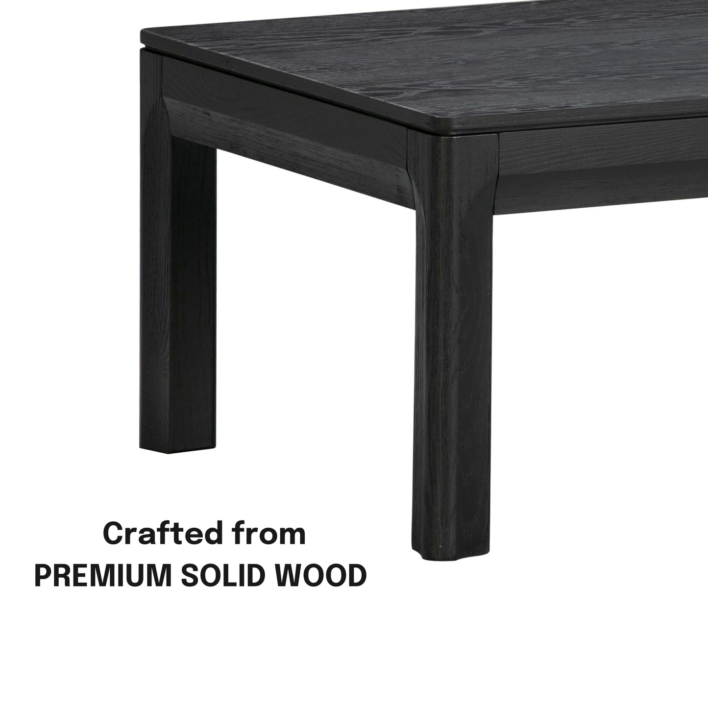 NTC Flow Modern Wooden Rectangle Coffee Table with Hidden Drawer – Waterproof & Heat Resistant, Burnt Black
