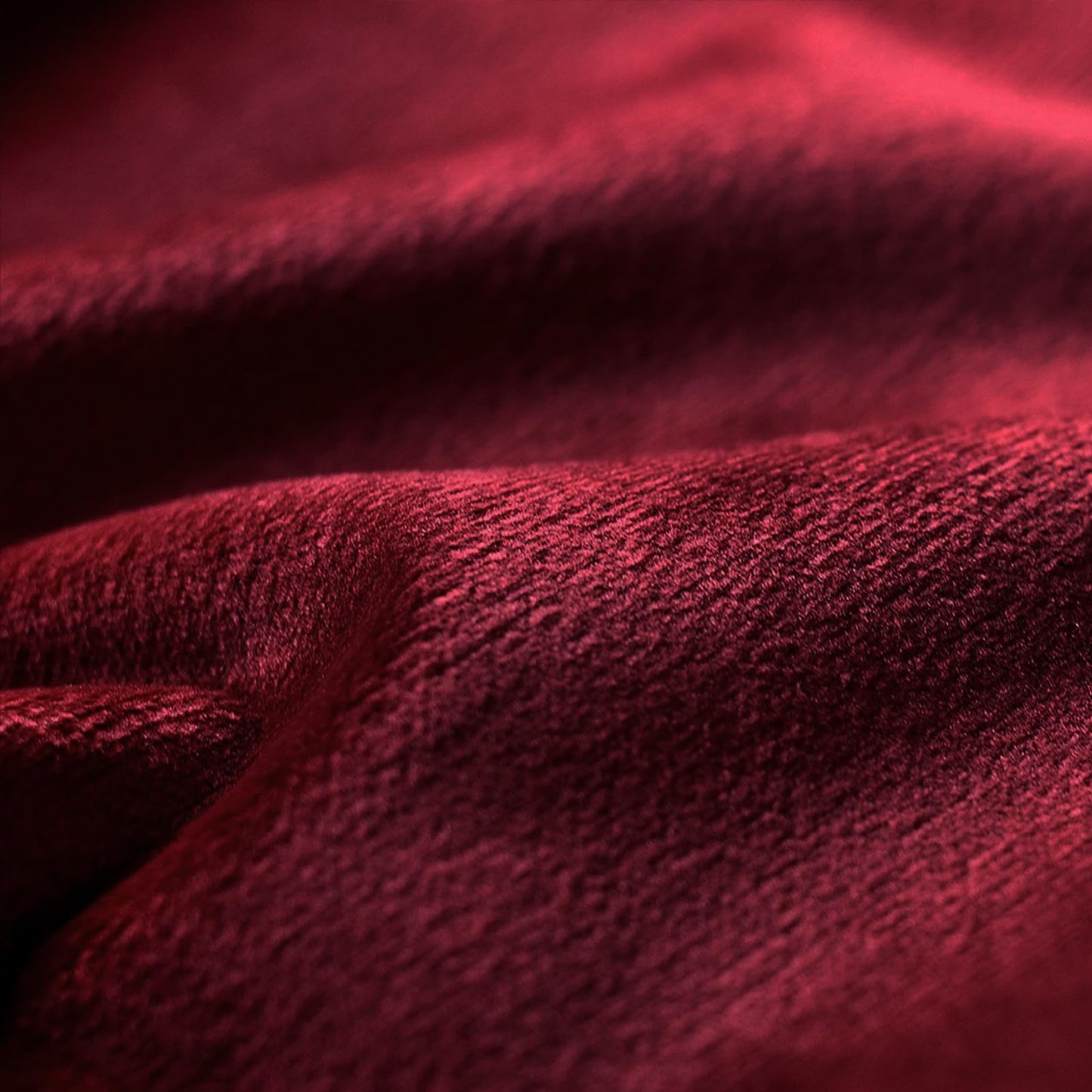 Melodieux Pom Poms Velvet Blackout Curtains for Bedroom Living Room, Vintage Luxury Thermal Insulated Rod Pocket Lined Drapes, 52" W x 84" L, Burgundy (2 Panels)