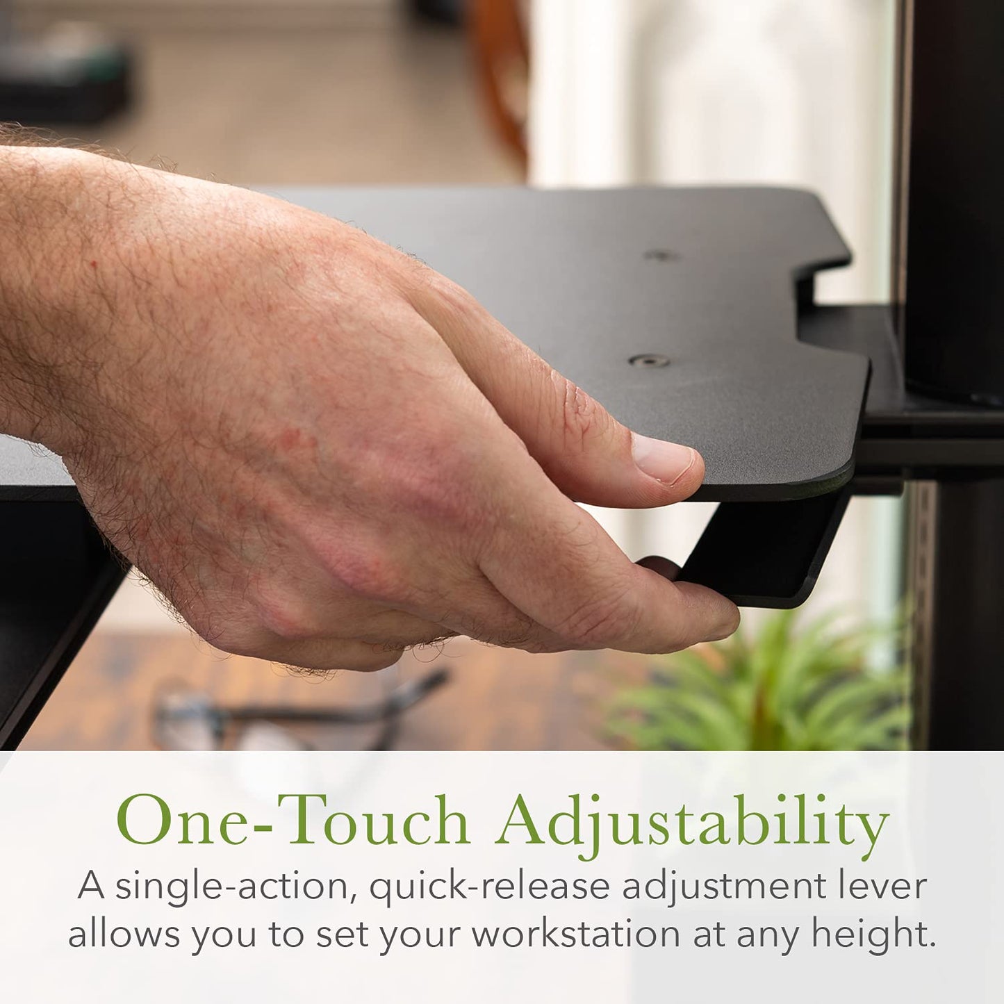 Uprite Ergo Sit2Stand Standing Desk Converter with Dual Monitor Mount – Adjustable Height Sit-Stand Workstation & Flush Keyboard Tray (Black/Black)