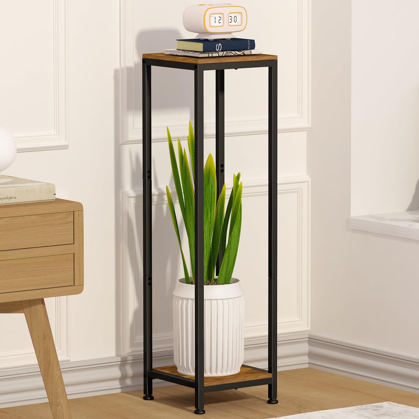 Lilybud--lily Plant Stand Indoor, 41'' Extra Tall Wood Plant Stands Heavy Duty Pedestal Stand for Indoor Outdoor, Modern Corner Flower Stand for Patio, Living Room, Balcony