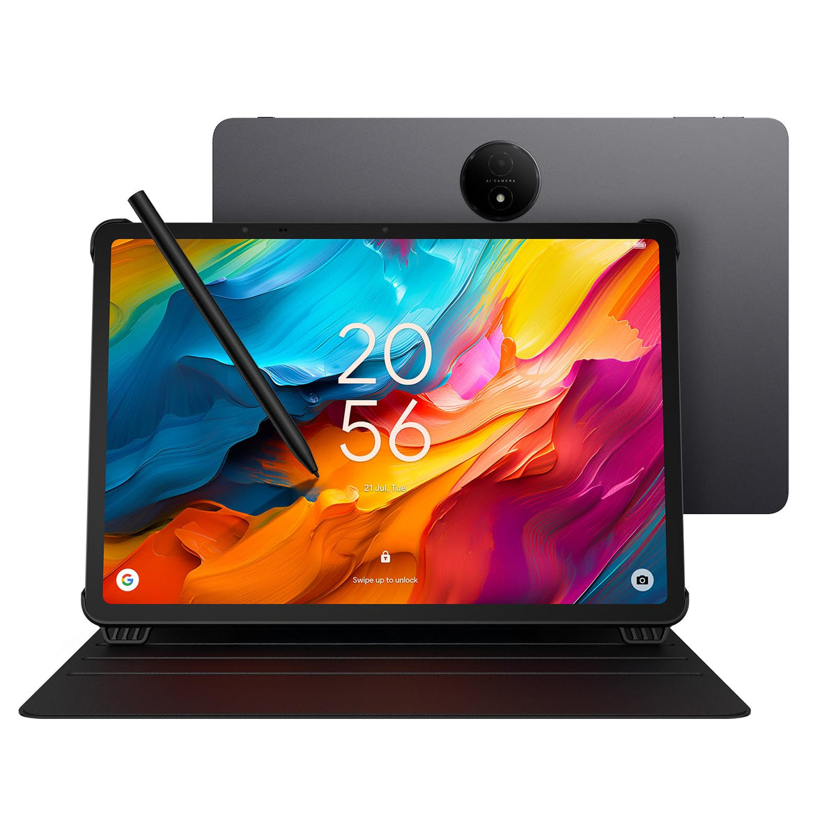 TCL NXTPAPER 14 Android Tablet, 14.3" Paper-Like Display Drawing Pad, Digital Notebook & Musician Tablet with 4096-Level Stylus & Flip Case, 8+8GB RAM, 256GB Storage, 10000mAh, Multi-Window, Gray