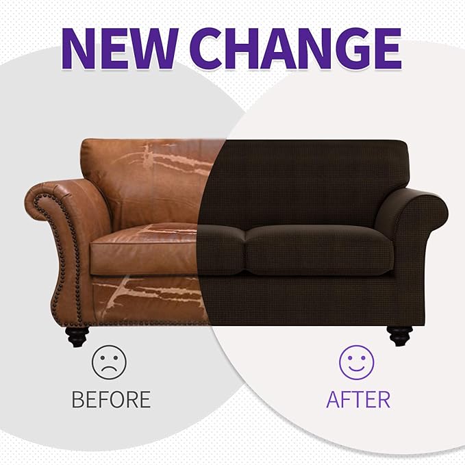 ZNSAYOTX 4 Piece Sofa Covers for Living Room Anti Slip Stretch Couch Covers for
