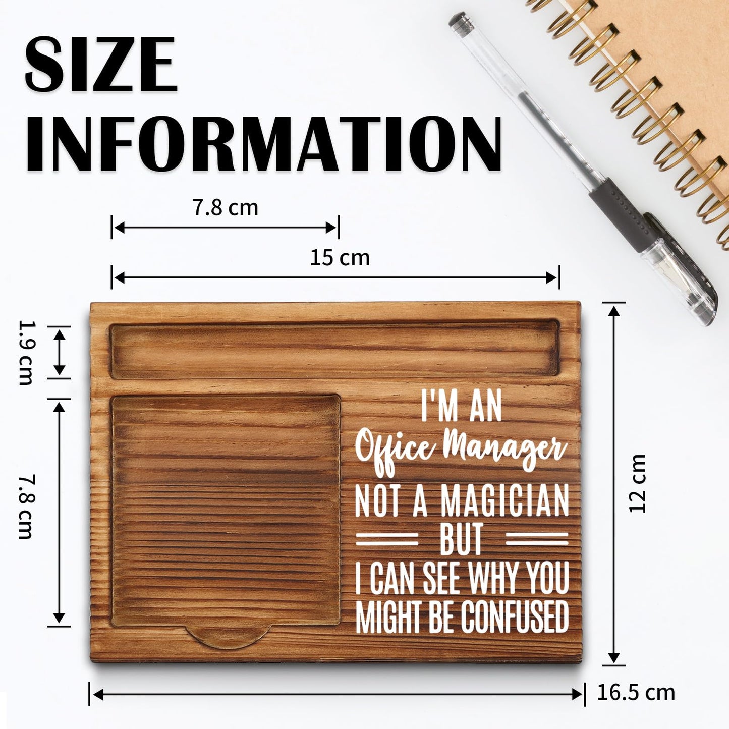 wainvniaw Office Manager Gifts, Office Manager Leader Desk Sticky Self-Stick Note Pad Holders WPP37