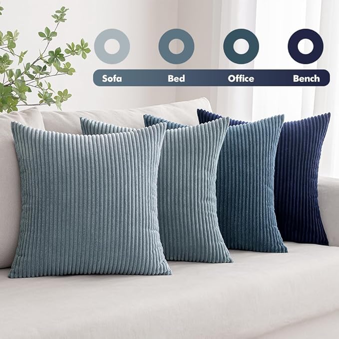 MIULEE Boho Farmhouse Throw Pillow Covers 20x20 Inch Set of 4 Western Neutral