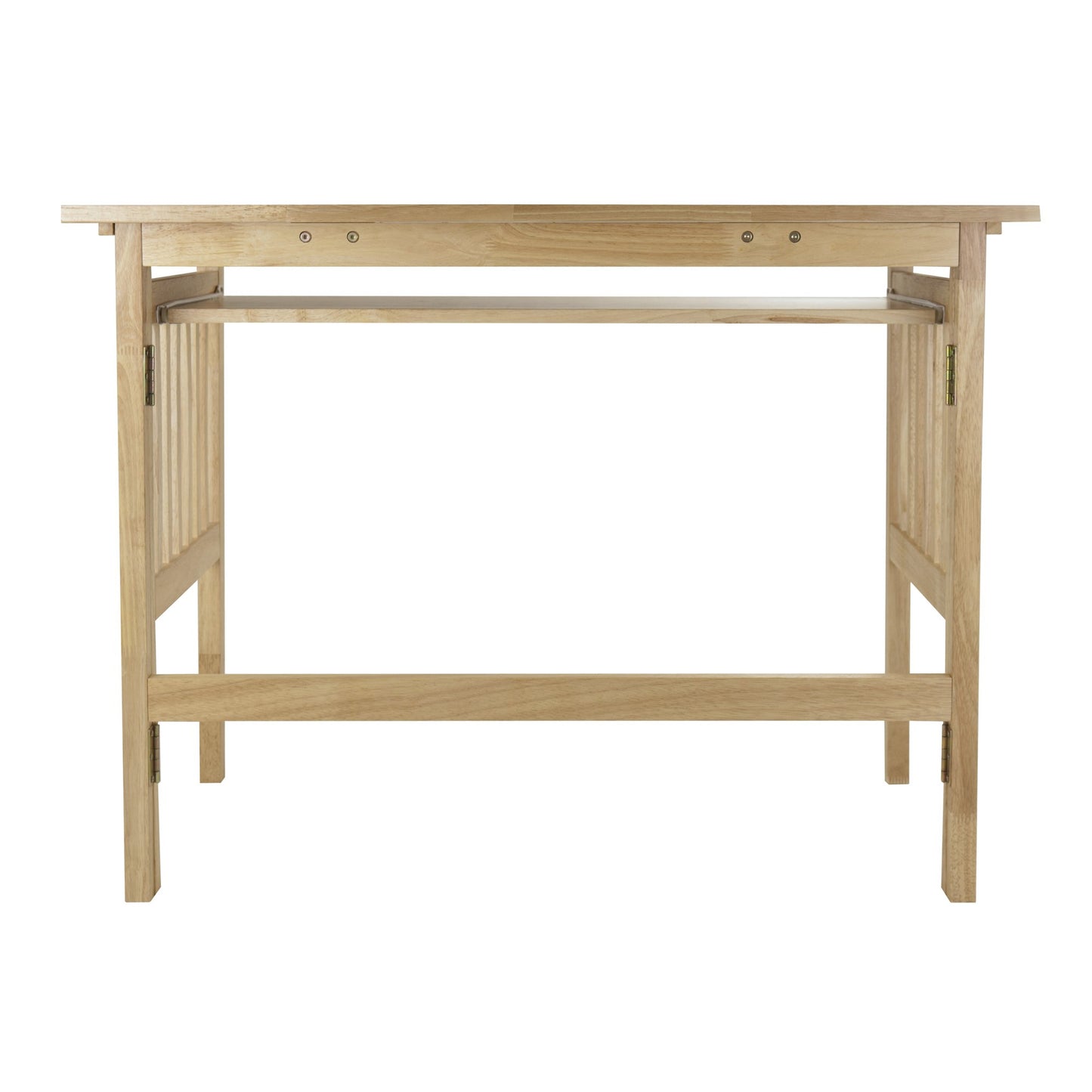 Winsome Mission Folding Computer Desk, 30" in Beechwood, Modern Fold Away Work Table for Home Office, Bedroom, PC Gaming Desk, Compact & Convenient Furniture for Small Spaces