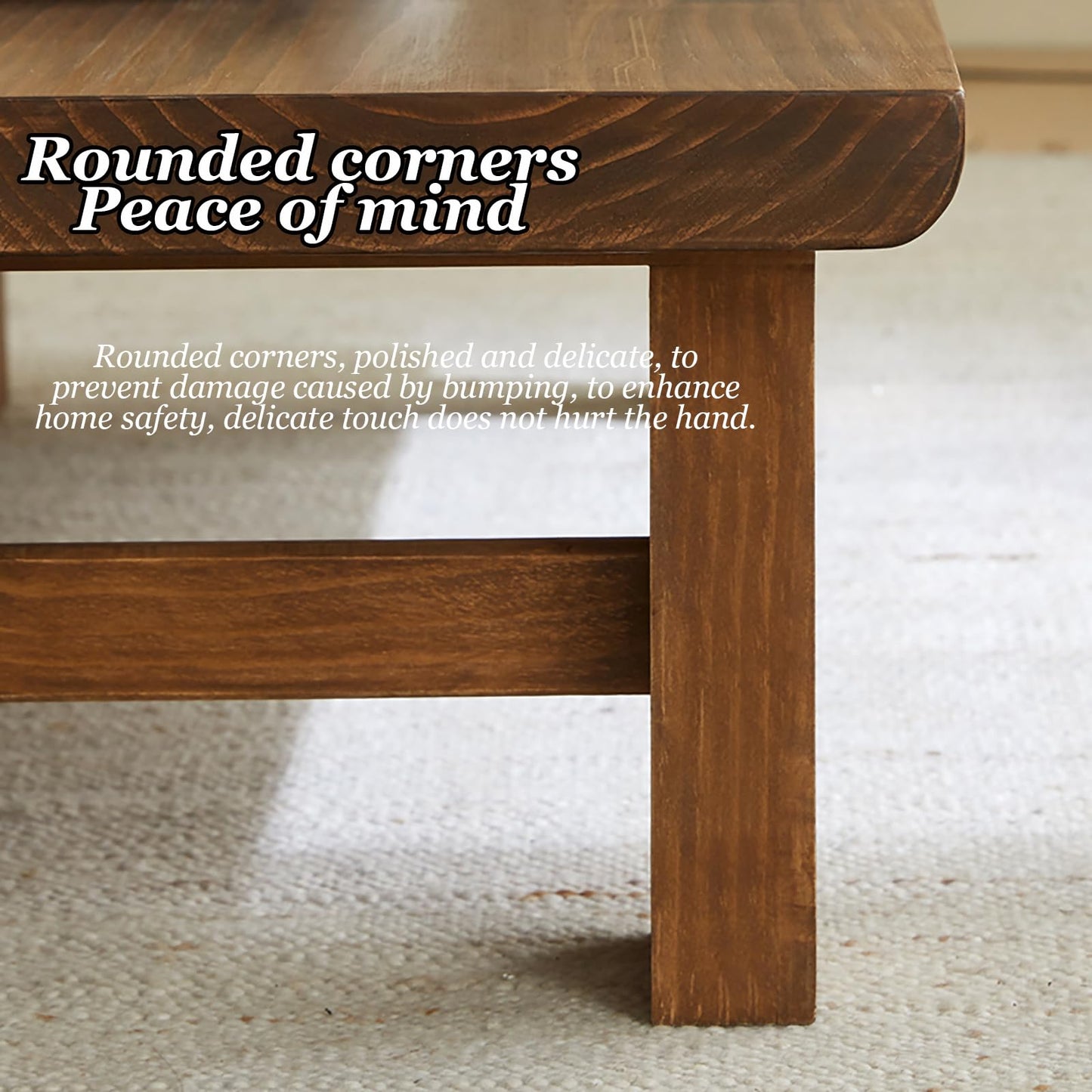 GHHDPXM Japanese Style Solid Wood Coffee Table for Meditation and Leisure Low Altar Table for Home Offices and Reception Room