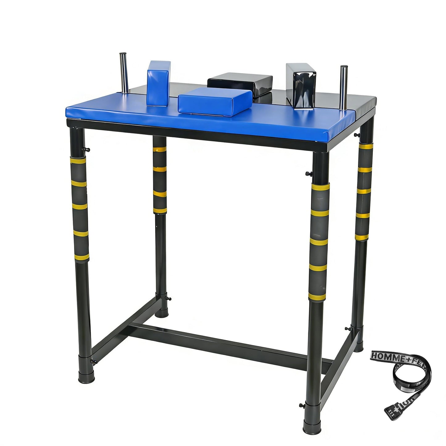 StarsNet Arm Wrestling Battle Table Forearm Strength Training with Competition Design Wrist Strength Training Support Plate (Black Blue)