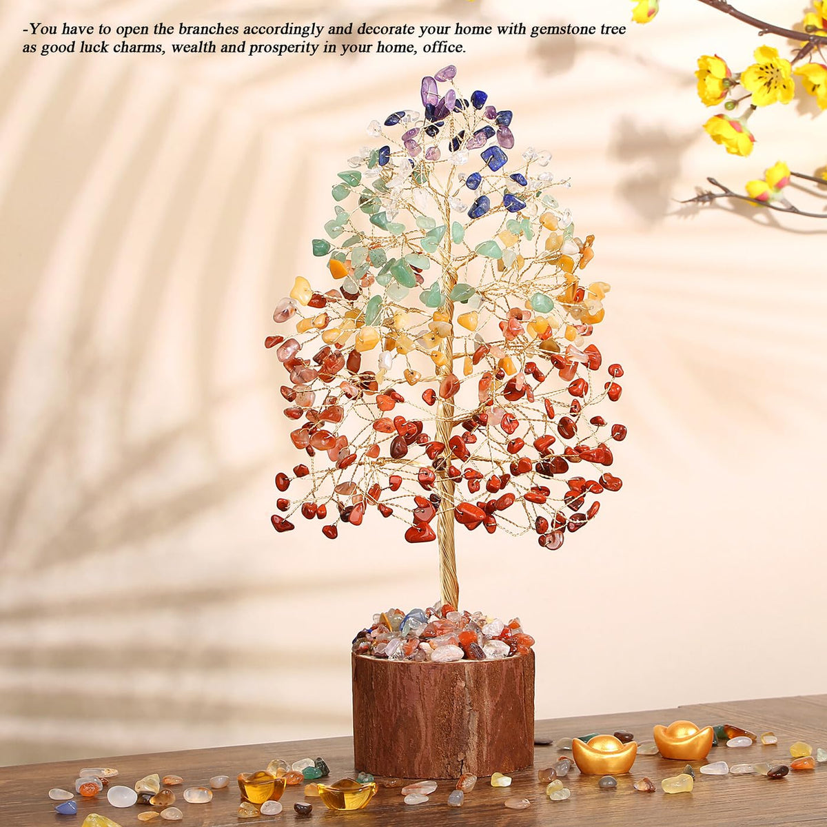 MAIBAOTA 7 Chakra Tree of Life Crystal Tree for Positive Energy Spiritual Gifts for Women Meditation Spiritual Decor Housewaming Gift New Home Apartment