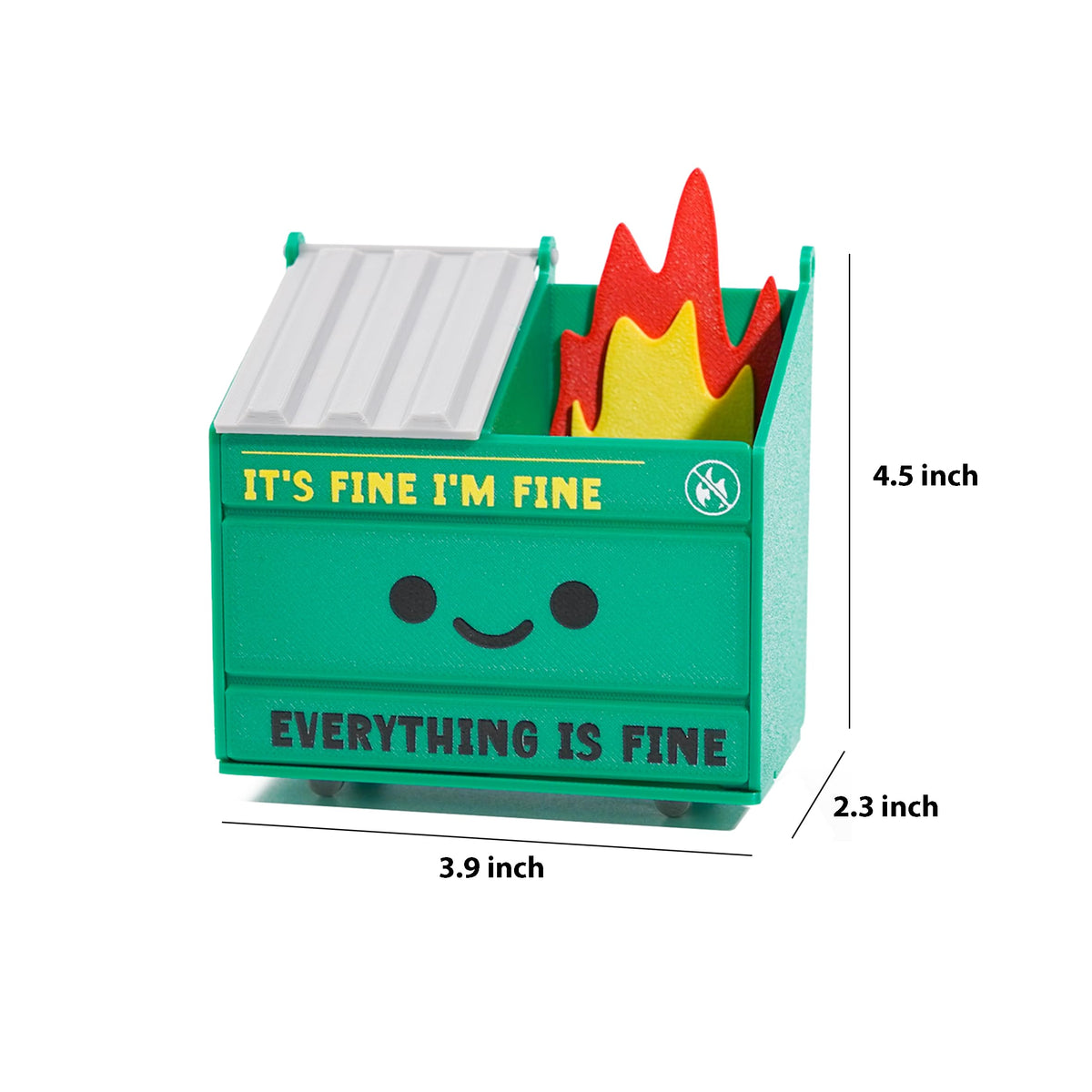 Tian Zhun Dumpster Fire Pencil Holder Funny Magnetic Pen Holder Strong Magnets to Store Marker Pencil Organizer for Refrigerator Whiteboard Locker Home Office or Hospital