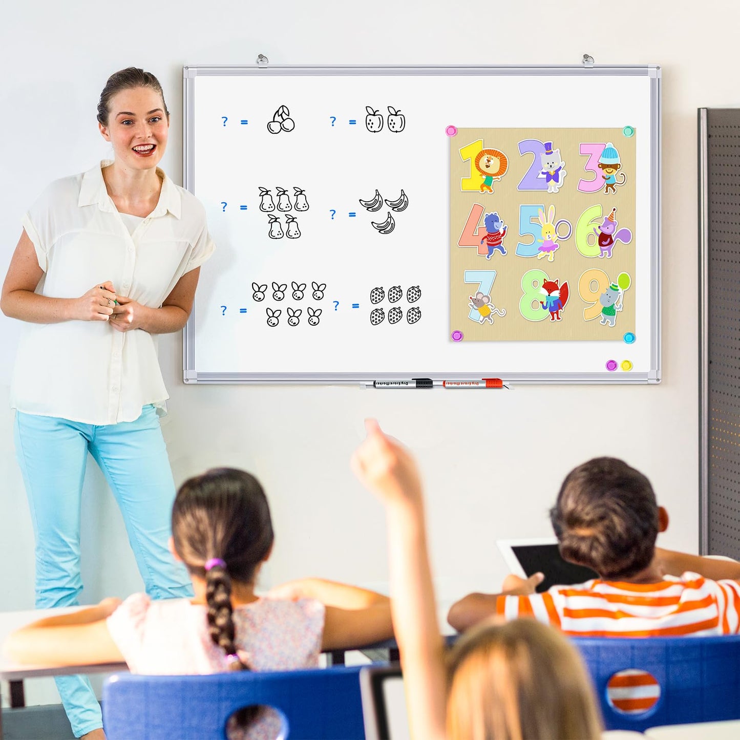 TRIPOLLO White Board Dry Erase 36 x 24 inches, Magnetic Dry Erase Board Whiteboard for Wall, Aluminum Frame Hanging Whiteboard Marker Board Writing Board (36 x 24 inch Silver)
