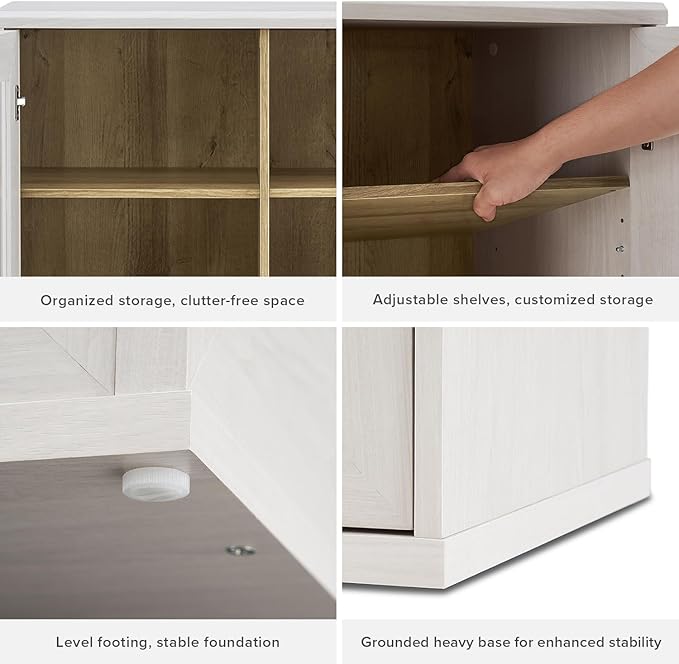 mopio Blake Tall Display Cabinet, Kitchen Buffet Pantry Cupboard, Trophy