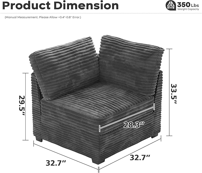 ovios 32.7 inches Armrest Seat Module