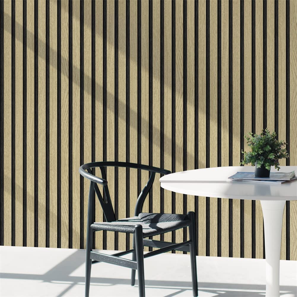 myforHD Wood Grating Stripe Self-Adhesive Wallpaper - Peel & Stick, Removable, Waterproof, PVC Vinyl Film, Multiple Sizes & Designs