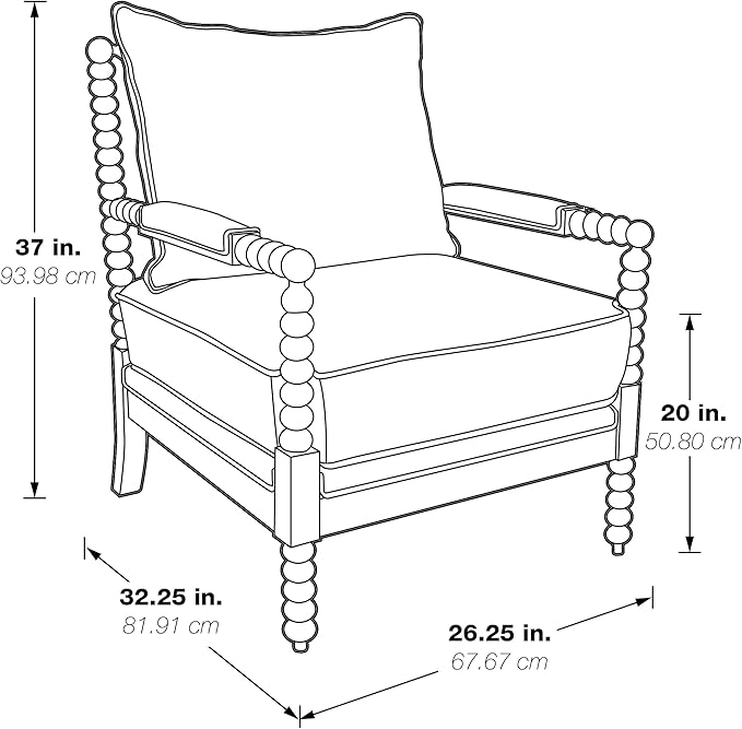 OSP Home Furnishings Fletcher Spindle Accent Chair