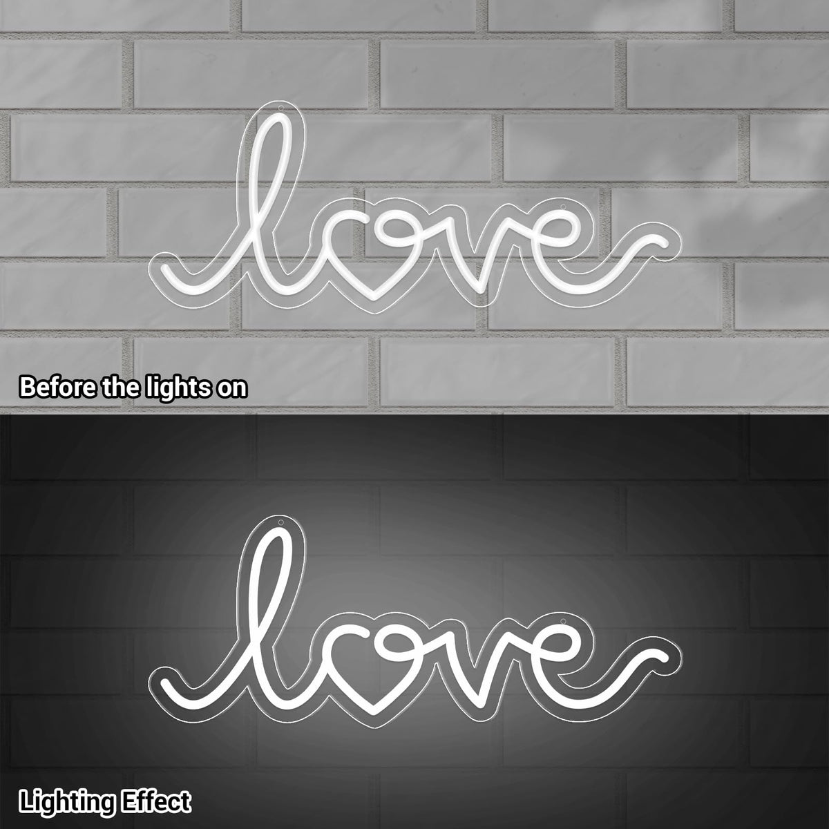LMHSE You're Like Really Pretty Neon Sign, LED Neon Signs for Wall Decor Dimmable Aesthetic Room Decor for Teen Girl, Party, Bedroom, Wedding Decor, Gifts for Birthday, Christmas (LOVE-White)