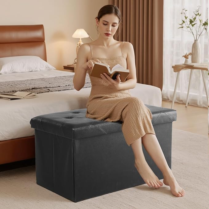 Sweetcrispy 30 Inches Folding Ottoman