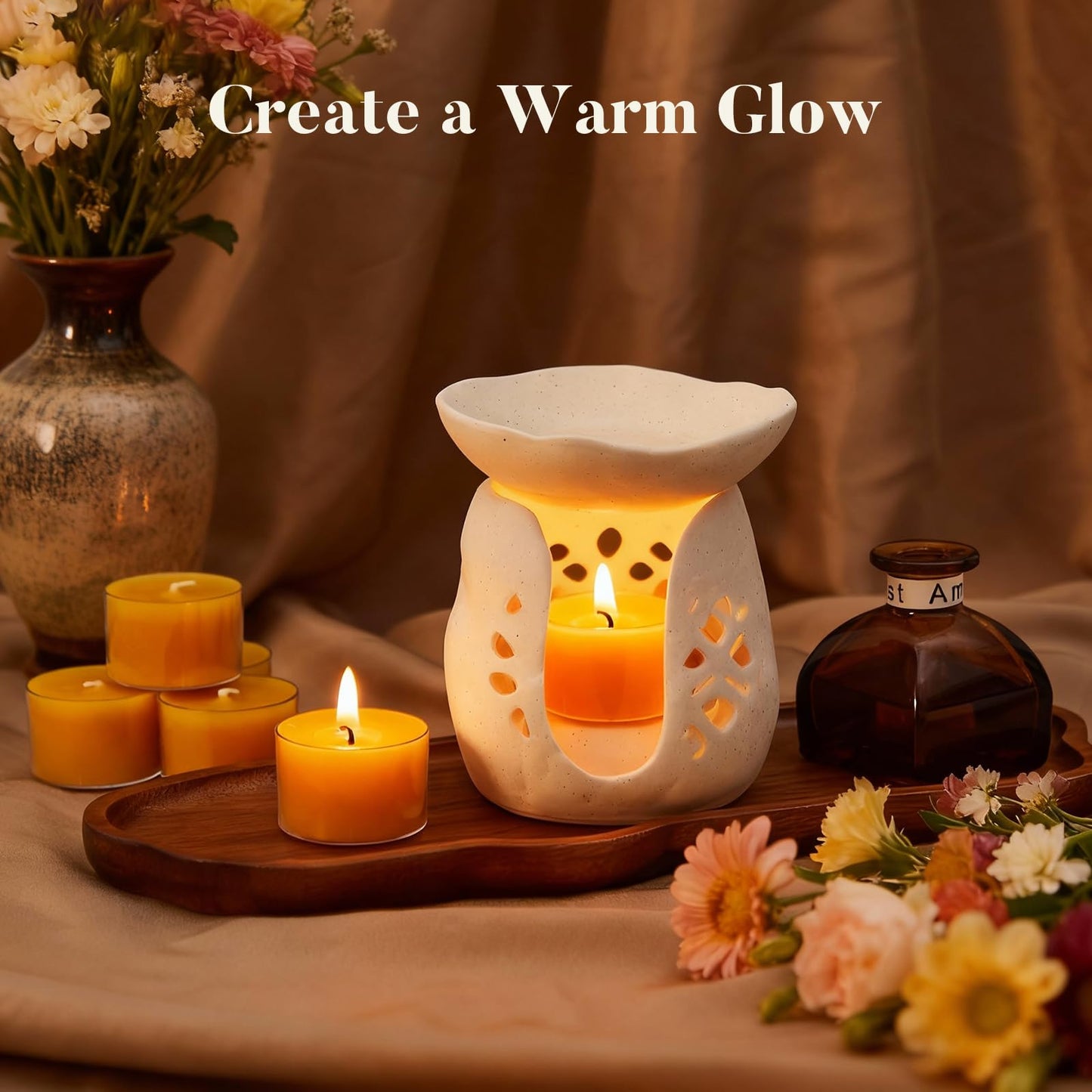 Crenovo Tea Lights Beeswax 36 Pack, 8-Hour 100% Pure Bees Wax Tealight Candles, Smokeless Unscented Votive Cup Candles for Home Spa Meditation Relaxation