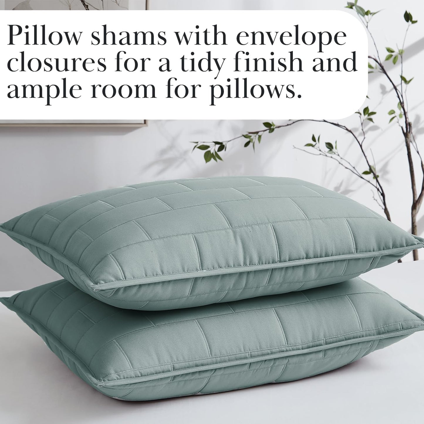 Southshore Fine Living, Inc. Twin Daybed Comforter Set, 6-Piece Twin Bedding Set with Daybed Cover, 3 Pillow Shams, Bed Skirt, Throw Pillow - Day Bed Quilt Set, Brickyard Teal