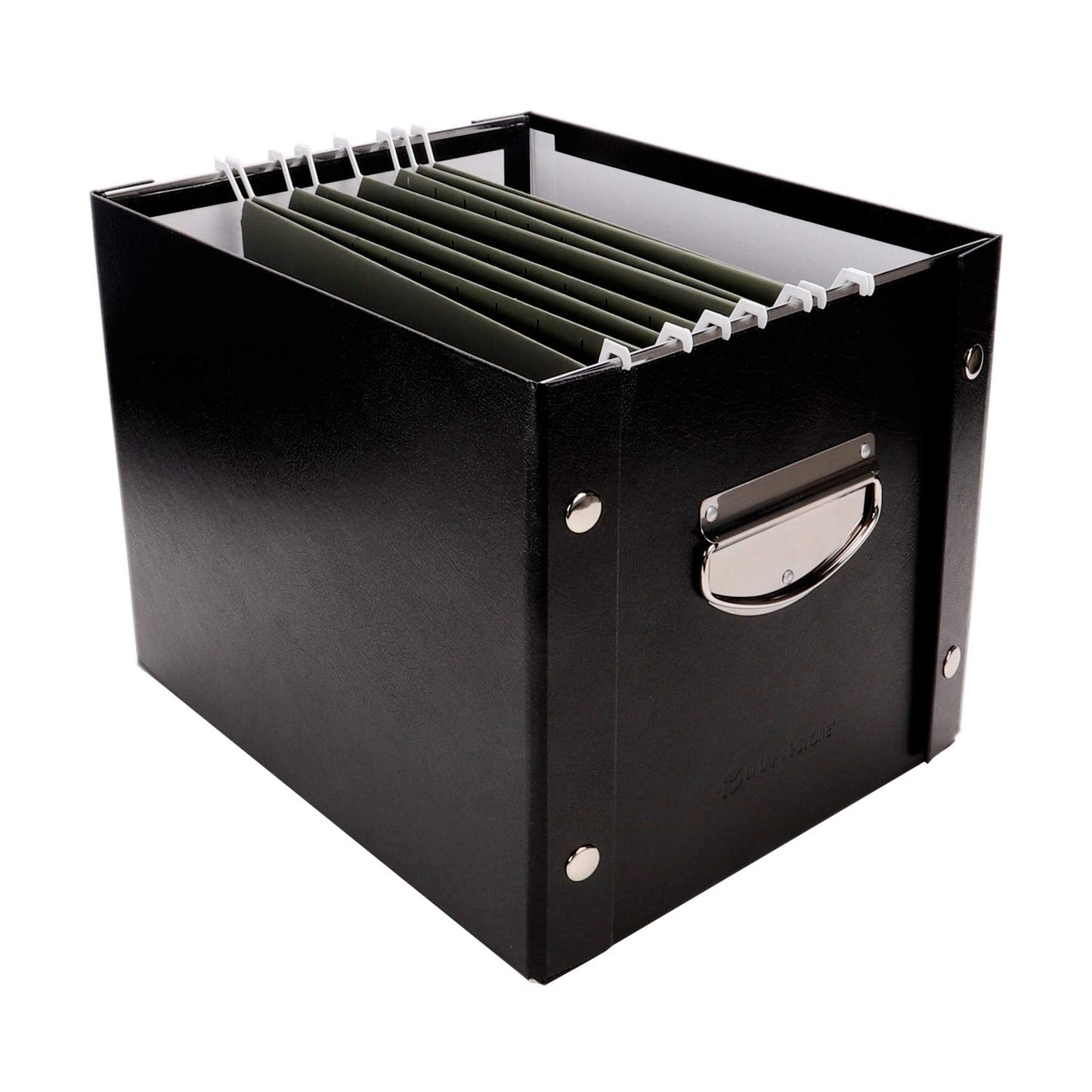 Snap-N-Store File Storage Box & Organizer - 2 Pack - 13.25 x 10.75 x 9.875 Inch Letter Size Portable File Boxes with Lids for Documents - Back To School Supplies for College Students - Black