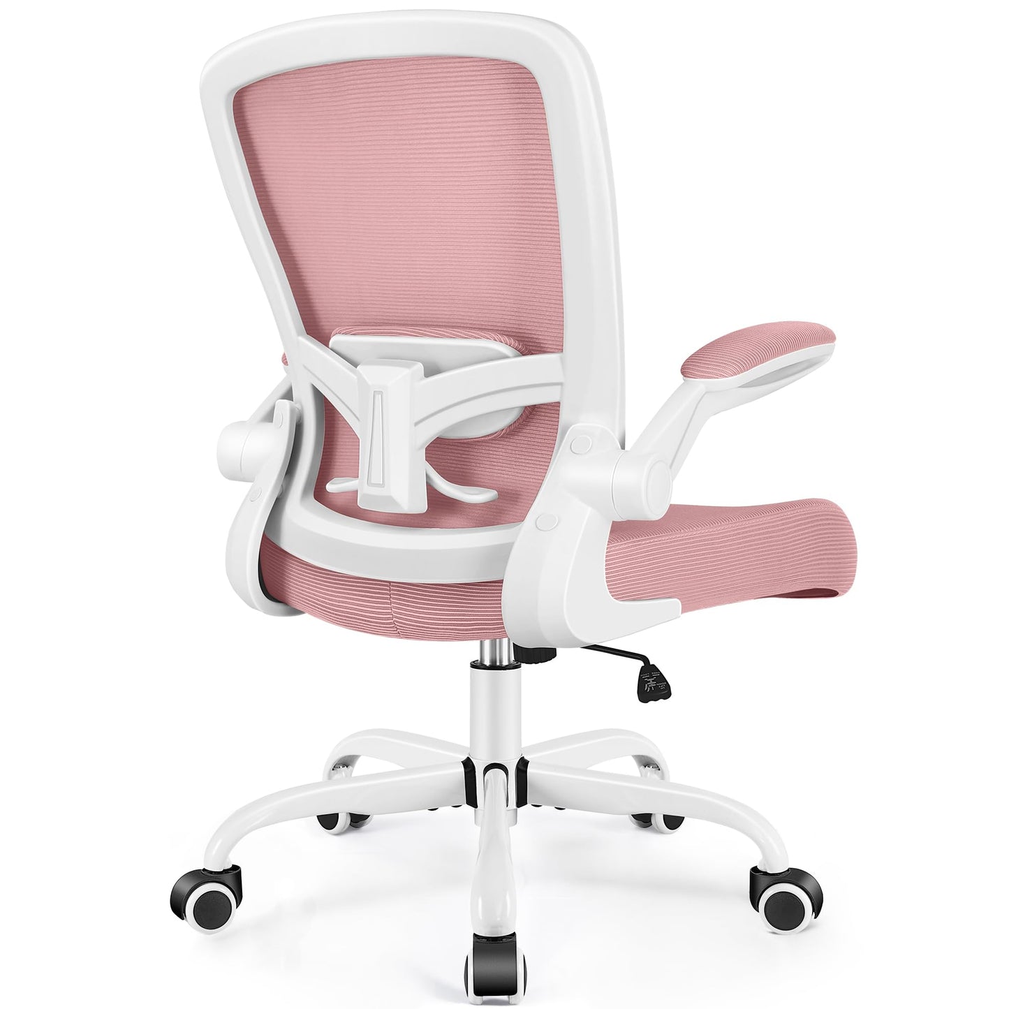 FelixKing Office Chair, Ergonomic Desk Chair Breathable Mesh Chairs Adjustable High Back Lumbar Support Flip-up Armrests, Executive Rolling Swivel Comfy Computer Chairs Home Office Rose Quartz
