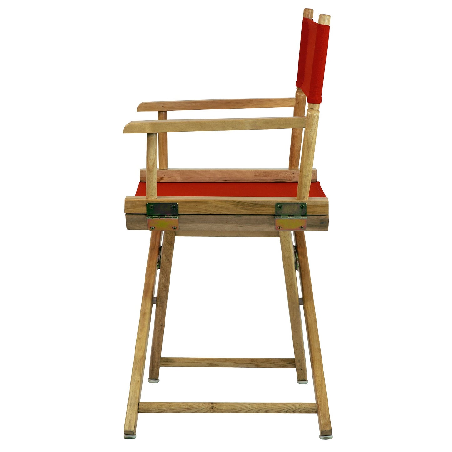 Casual Home Director's Chair ,Natural Frame/Red Canvas,18" - Classic Height